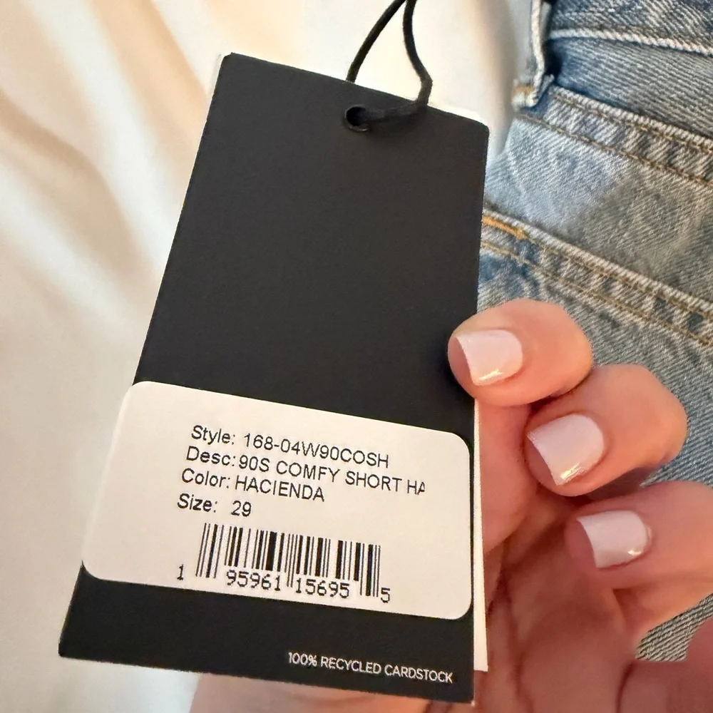 Re/Done Light Blue 90s Comfort Jean Shorts - Picture 8 of 10